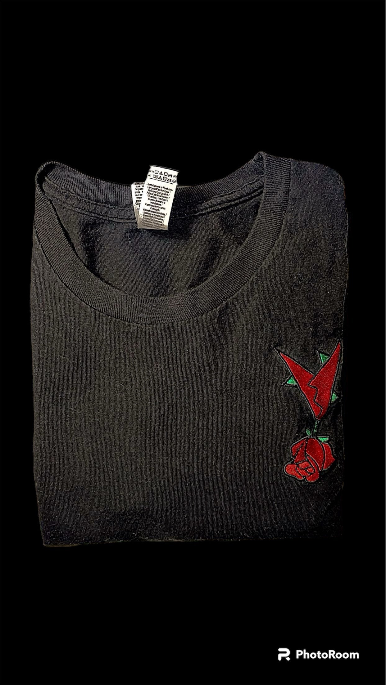 Embroidered Unisex Black Long Sleeve Tee